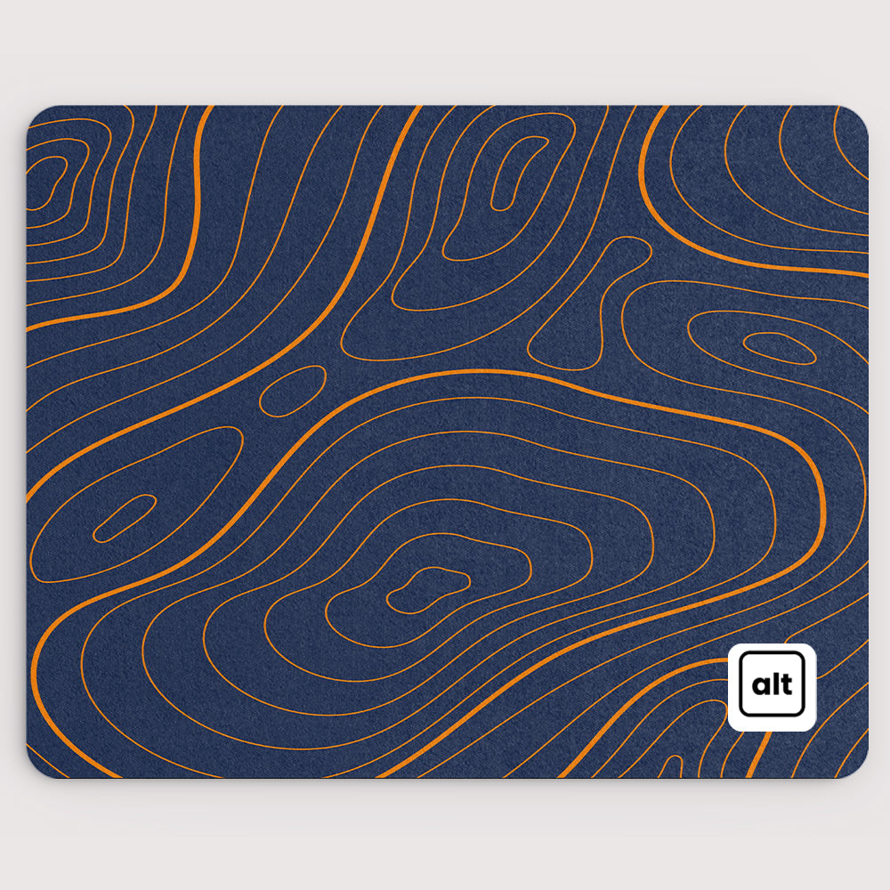 Blue Orange Damascus Mousepad - Cinch Gaming