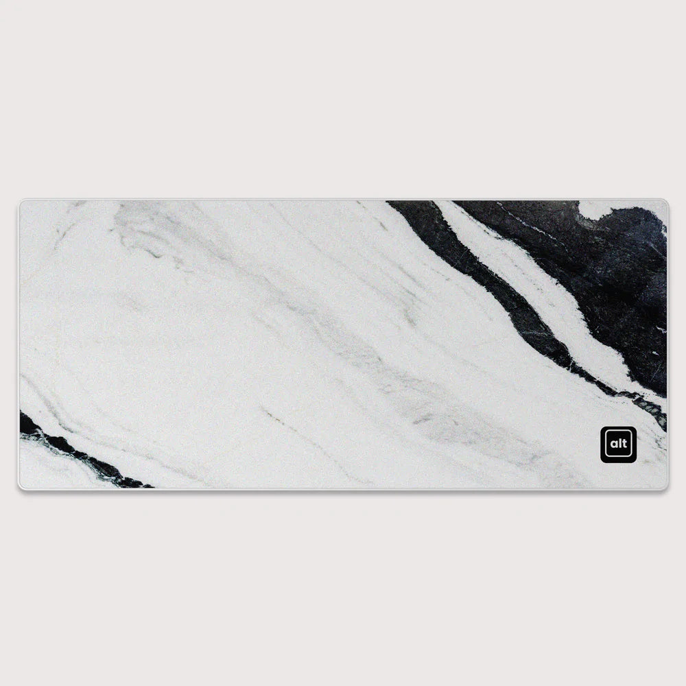 Black and White Marble Mousepad - Cinch Gaming
