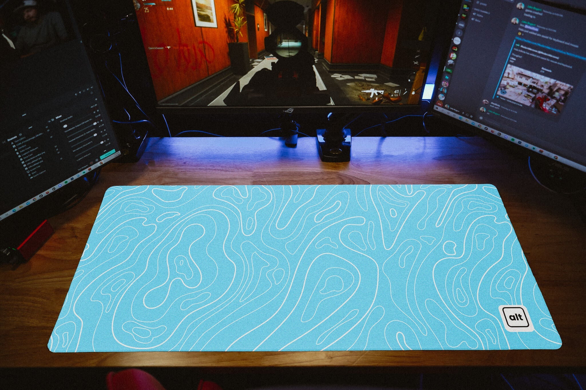 Blue Damascus Mousepad - Cinch Gaming